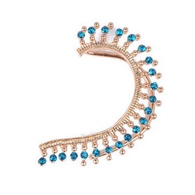 Blue Diamond Ear Cuff Earrings